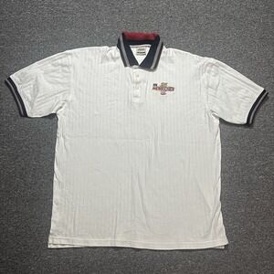 AKWA White 2XL Joe Nemechek Polo Shirt USA Made NASCAR‎ 25 Racing